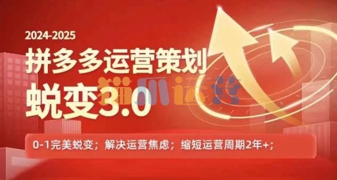 2024-2025拼多多运营策略蜕变3.0,0~1完美蜕变,解决信息焦虑-猫爪运营资源站