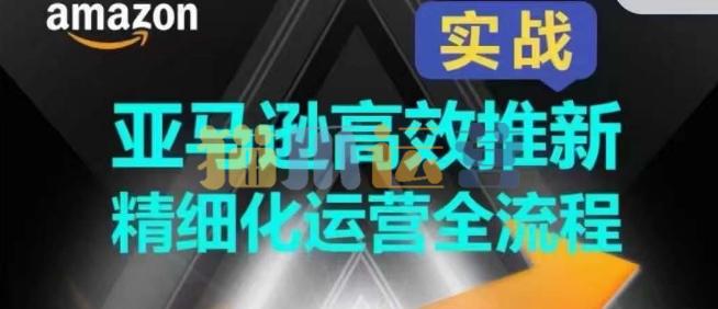 亚马逊高效推新精细化运营全流程,全方位、快速拉升产品排名和销量!-猫爪运营资源站