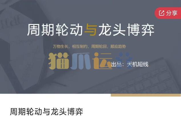 周期轮动与龙头博弈-猫爪运营资源站