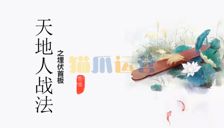 岳岳预势-天地人战法 视频课程+资料-猫爪运营资源站