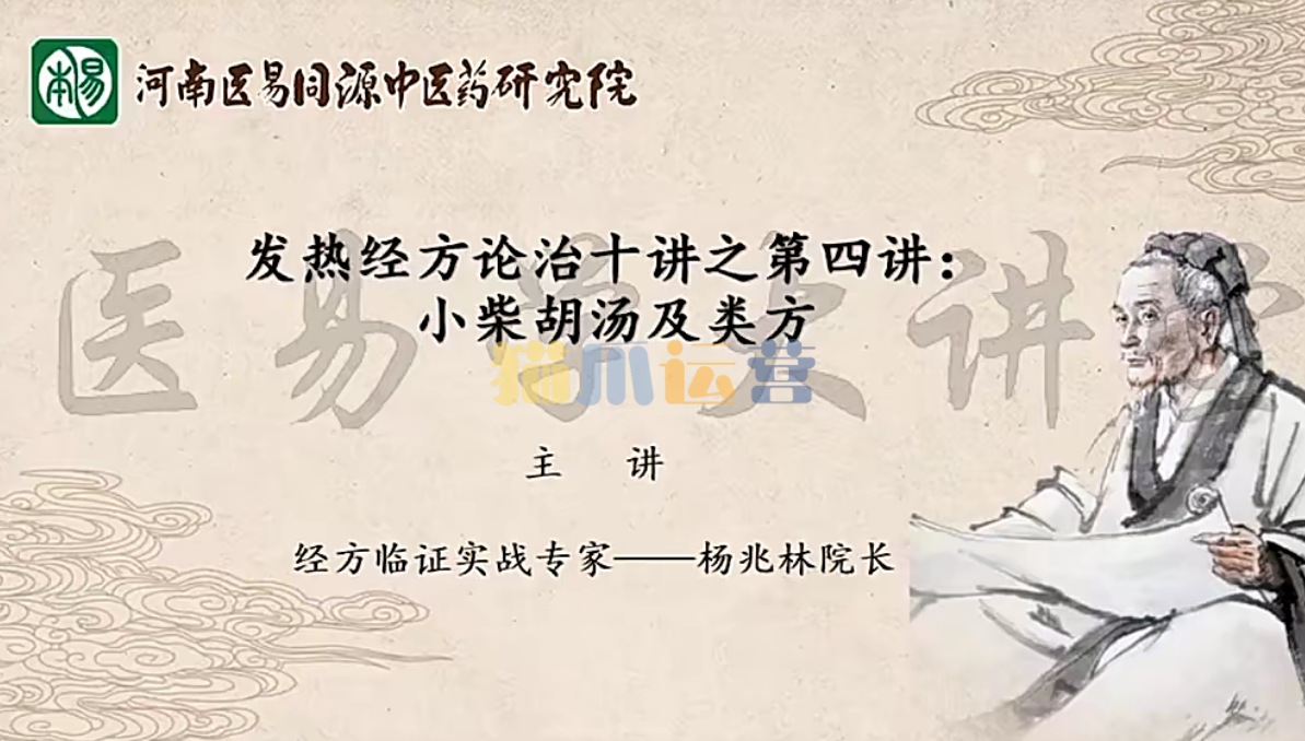杨兆林发热经方论治十讲-猫爪运营资源站