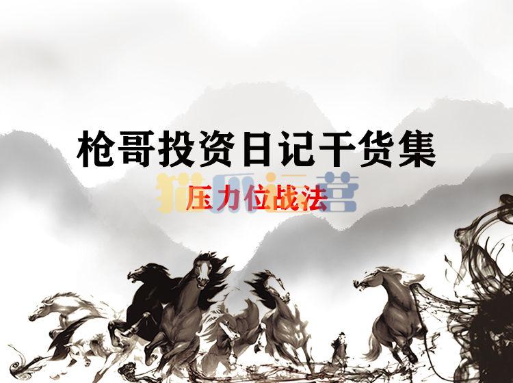 枪哥投资日记干货集-压力位战法-猫爪运营资源站
