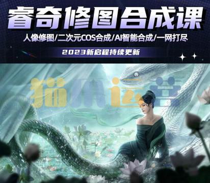 睿奇PS修图合成课2023-猫爪运营资源站