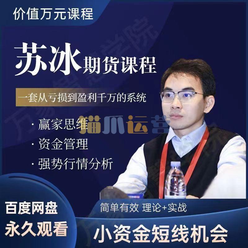 苏冰期货正收益交易系统训练营小资金短线机会资金管理赢家思维课-猫爪运营资源站