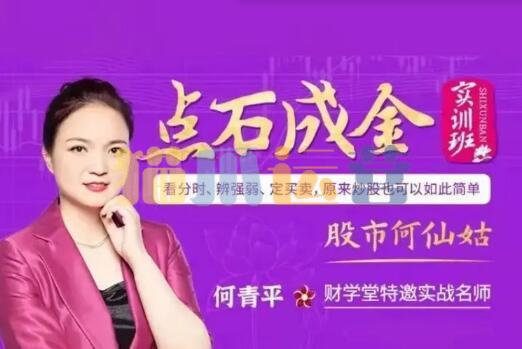 财学堂股市何仙姑何青平点石成金系统课20节-猫爪运营资源站