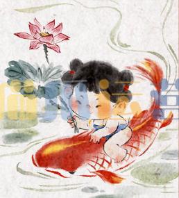钟小朋友水墨新春主题课2024年-猫爪运营资源站