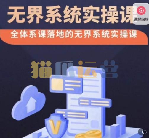 老衲・无界系统实操课,全体系落地无界改版后选择、出价、高投产做付费引流-猫爪运营资源站