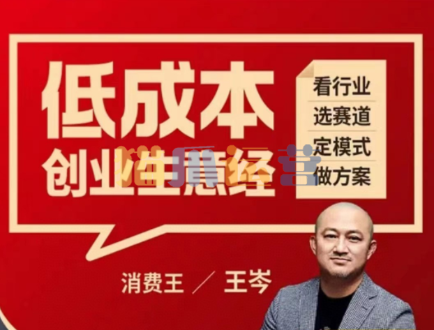 王岑:低成本创业生意经-猫爪运营资源站